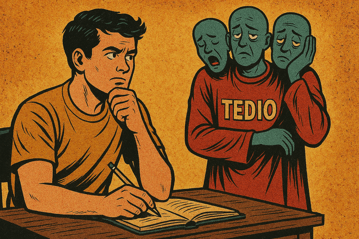 Procastinador lucha contra el aburrimiento